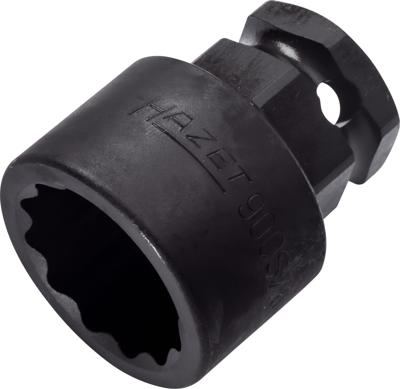 HAZET Krachtdopsleutel 900SZ6-24 · 1/2 inch (12,5 mm) vierkant hol, 24 mm buitenzeskant · Buitentwaalfkant tractieprofiel · SW 24 mm