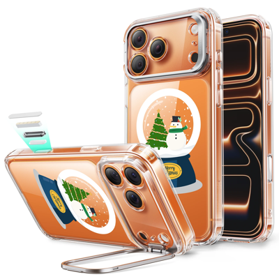 iPhone 17 Pro Classic Hybrid Magnetic Case (Camera Control, Stash Stand) - Christmas Globe