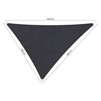 Shadow Comfort driehoek 3,5x4x4,5m DuoColor Carbon Black metset - thumbnail