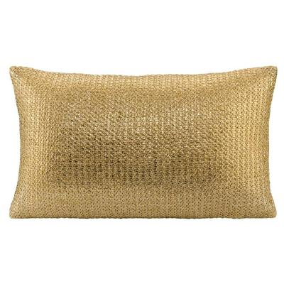 2e Halve Prijs Leen Bakker - Sierkussen Yasmin - Goud - 30x50 Cm - Polyester - Goudkleurig