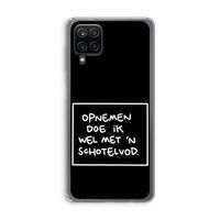 Schotelvod: Samsung Galaxy A12 Transparant Hoesje Schotelvod: Samsung Galaxy A12 Transparant Hoesje