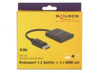 DeLOCK 87720 video splitter DisplayPort 2x HDMI - thumbnail