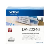 Brother DK-22246 labelprinter-tape Zwart op wit - thumbnail