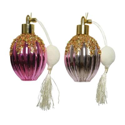 Kersthanger Parfumfles kunststof 12cm