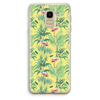 Flamingo party: Samsung Galaxy J6 (2018) Transparant Hoesje Flamingo party: Samsung Galaxy J6 (2018) Transparant Hoesje