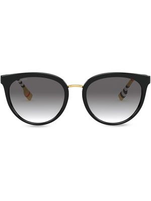 Burberry Eyewear lunettes de soleil à carreaux - Noir