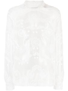 BODE chemise à motifs en rubans - Blanc