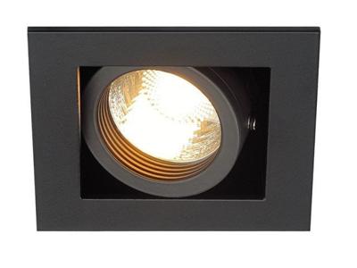 SLV InbouwspotKadux 1 GU10 Square 9cm zwart - 115510