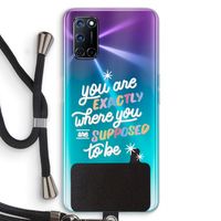 Right Place: Oppo A52 Transparant Hoesje met koord