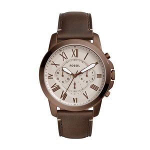 Horlogeband Fossil FS5344 Leder Bruin 22mm