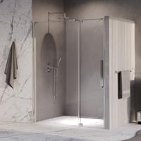 Brauer Stellar - Nisdeur - 2-Delig - Draaiend - Helder Glas - 160 x 200 cm - Omkeerbaar - incl. Glascoating - Chroom