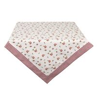 HAES DECO - Vierkant Tafellaken - 100x100 cm - Katoen - Romantic Rose