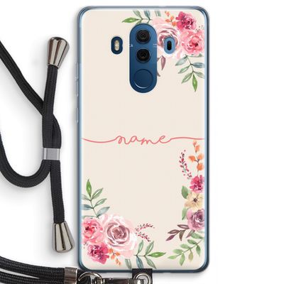 Rozen: Huawei Mate 10 Pro Transparant Hoesje met koord