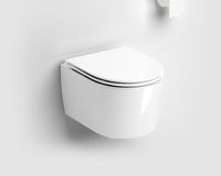 Clou InBe randloos toilet keramiek met softclose zitting wit glans - thumbnail