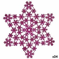 Kerstversiering Ster Fuchsia 29 x 0,1 x 32 cm (24 Stuks)