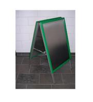 Stoepbord 59x84 cm groen klapprofiel A1 - 2 stuks