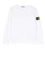 Stone Island Junior sweat à patch logo - Blanc