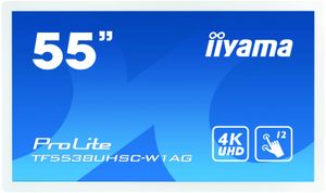 iiyama ProLite TF5538UHSC-W2AG touch screen-monitor 139,7 cm (55") 3840 x 2160 Pixels Multi-touch Multi-gebruiker Wit