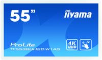 iiyama ProLite TF5538UHSC-W2AG touch screen-monitor 139,7 cm (55") 3840 x 2160 Pixels Multi-touch Multi-gebruiker Wit - thumbnail