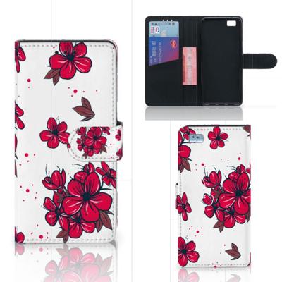 Huawei Ascend P8 Lite Hoesje Blossom Red