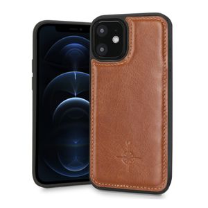 NorthLife - iPhone 12 Mini - Leren Backcover hoes - Cognac