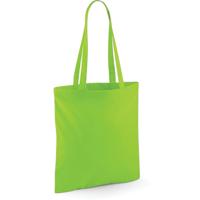 Draagtasje met hengsels - limegreen - 42 x 38 cm - katoen - 10 liter - boodschappen - gymtas