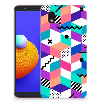 Samsung Galaxy A01 Core | TPU Hoesje | Blokken Kleurrijk