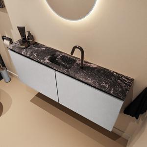 Toiletmeubel Mondiaz Ture Dlux | 120 cm | Meubelkleur Plata | Eden wastafel Lava Midden | 1 kraangat