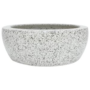 vidaXL Opzetwasbak rond F41x14 cm keramiek grijs