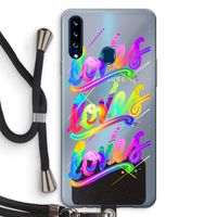 Loves: Samsung Galaxy A20s Transparant Hoesje met koord