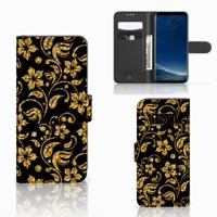 Samsung Galaxy S8 Hoesje Gouden Bloemen Samsung Galaxy S8 Hoesje Gouden Bloemen