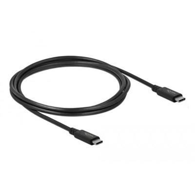 Delock USB-C-kabel USB-C stekker, USB-C stekker 2.00 m Zwart 86980 Delock USB-C-kabel USB-C stekker, USB-C stekker 2.00 m Zwart 86980
