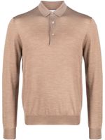 Lardini long-sleeved wool polo shirt - Tons neutres - thumbnail