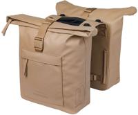 Dubbele fietstas Basil Brooklyn MIK 41L 14 x 30 x 37 cm - zand