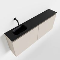 Toiletmeubel Mondiaz Ture | 120 cm | Meubelkleur Linen | Eden wastafel Urban Links | Zonder kraangat