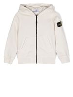 Stone Island Junior hoodie à patch logo Felpa - Tons neutres