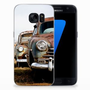 Samsung Galaxy S7 Siliconen Hoesje met foto Vintage Auto
