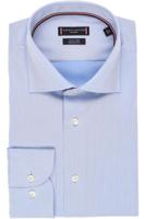 Tommy Hilfiger Tailored Regular Fit Overhemd blauw, Effen - thumbnail