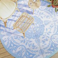 VidaXL Buitenkleed arakil ø200 cm polypropeen babyblauw