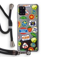Fruitsticker: Samsung Galaxy A31 Transparant Hoesje met koord