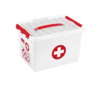 Sunware Q-line EHBO doos met inzet 22L wit rood