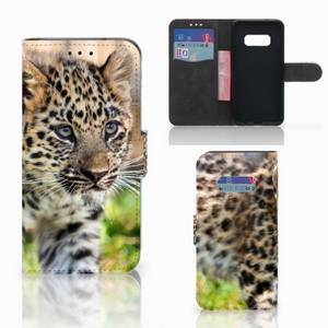 Samsung Galaxy S10e Telefoonhoesje met Pasjes Baby Luipaard