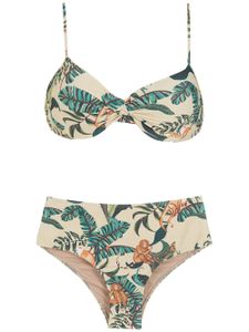 Lygia & Nanny bikini Veronica à imprimé feuillage - Tons neutres