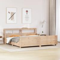 Bedframe zonder matras massief grenenhout 200x200 cm