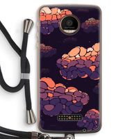 Patroon Wolken: Motorola Moto Z Force Transparant Hoesje met koord