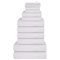 VidaXL 12-delige handdoekenset 360 g/m² 100% katoen wit