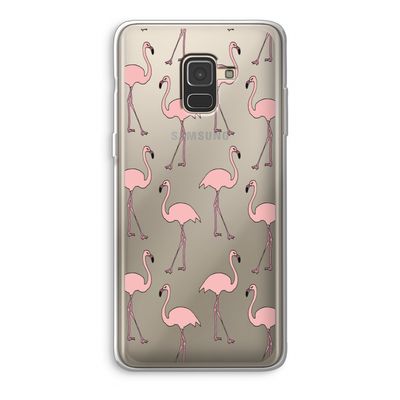 Anything Flamingoes: Samsung Galaxy A8 (2018) Transparant Hoesje