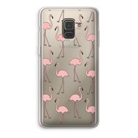 Anything Flamingoes: Samsung Galaxy A8 (2018) Transparant Hoesje