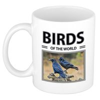 Foto mok Raaf beker - birds of the world cadeau Raven liefhebber - feest mokken - thumbnail
