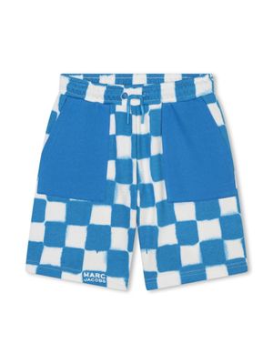 Marc Jacobs Kids short à effet taches de peinture - Bleu